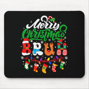 Bruh Christmas Kids Teens Boys Funny Christmas Hum Mouse Mat