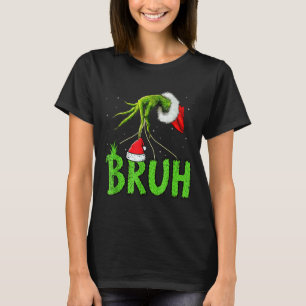 Bruh Christmas Kids Teens Boys Funny Christmas Hum T-Shirt