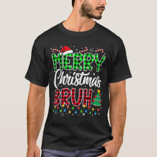 Bruh Christmas Kids Teens Boys Funny Christmas Hum T-Shirt