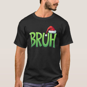 Bruh Christmas Kids Teens Boys Funny Christmas hum T-Shirt