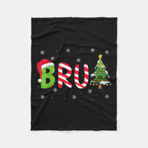Bruh Christmas Saying Bro Funny Men Boys Bruh Meme Fleece Blanket