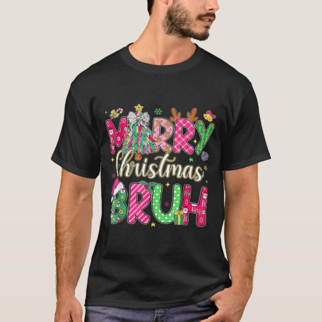 Bruh Christmas Shirt Kids Xmas Men Teen Boys Funny (Front)