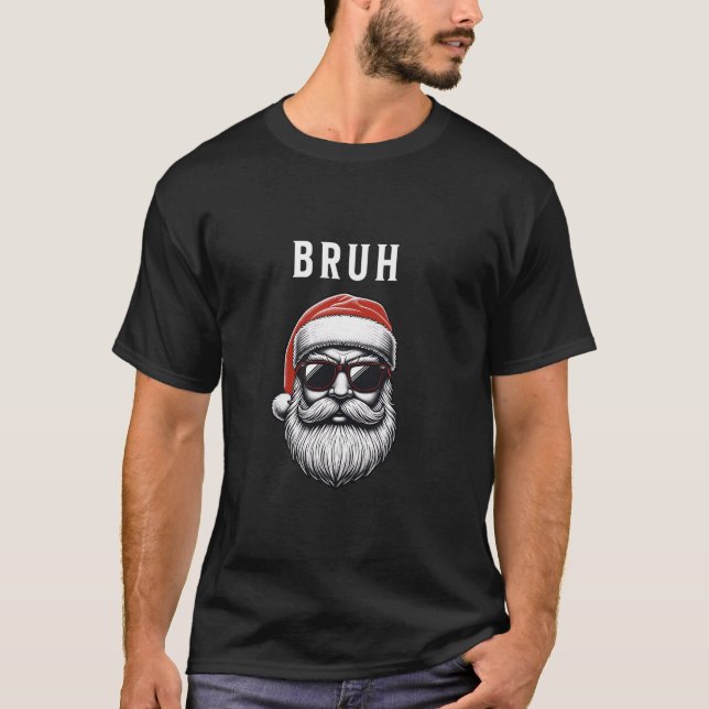 Bruh Christmas Teen Boys Funny Bro Meme Xmas Boy S T-Shirt (Front)