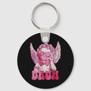 Bruh Cupid Valentines Day Funny Sarcastic Key Ring