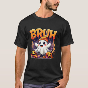 Bruh cute Ghost Halloween Trick or Treat Candy boy T-Shirt