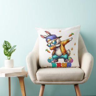 Bruh Dab Bunny Easter Funny Cushion