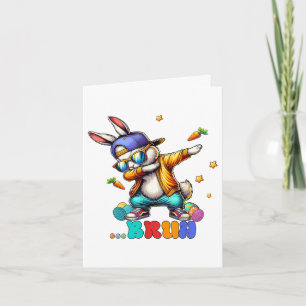 Bruh Dab Bunny Easter Funny Holiday Card