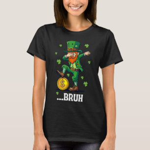 Bruh Dab Leprechaun Funny Kids Boys Mens St Patric T-Shirt
