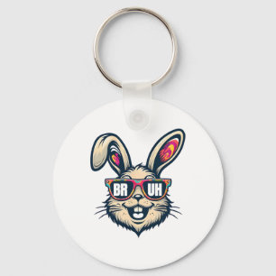 Bruh Dabbing Bunny Easter Funny Mens Kids Boys Eas Key Ring