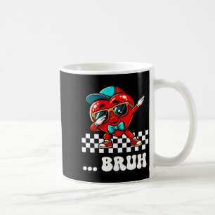 Bruh Dabbing Heart Meme Funny Saying Bro Kids Boys Coffee Mug