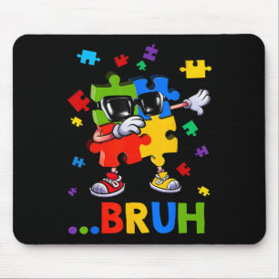 Bruh Dabbing Puzzle Autism Awareness Teens Boys Ki Mouse Mat