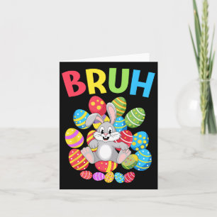 Bruh Dabbing Rabbit Bunny Happy Easter Day Egg Boy Card