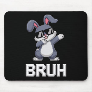 Bruh Dabbing Rabbit Bunny Happy Easter Day Egg Boy Mouse Mat