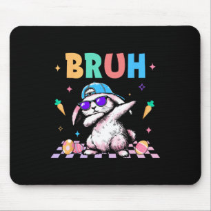 Bruh Dabbing Rabbit Bunny Happy Easter Day Egg Boy Mouse Mat