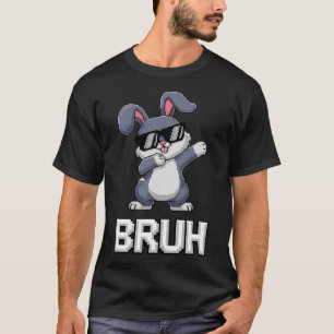 Bruh Dabbing Rabbit Bunny Happy Easter Day Egg Boy T-Shirt