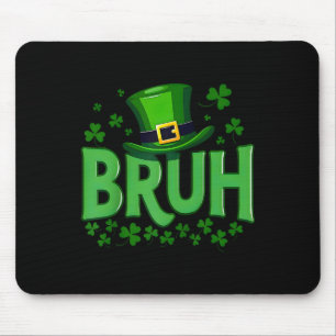 Bruh Dabbing Shamrock Clover St Patricks Day Teens Mouse Mat