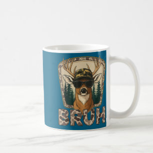 Bruh Deer Hunter Funny Deer Hunting Camo Men Teens Coffee Mug