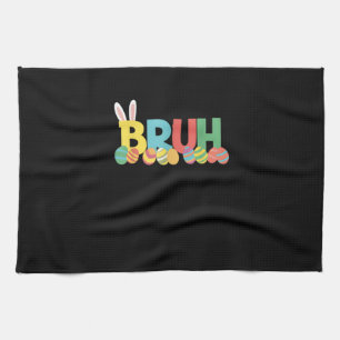 Bruh Easter Bunny Cute Meme For Kids _11 Tea Towel