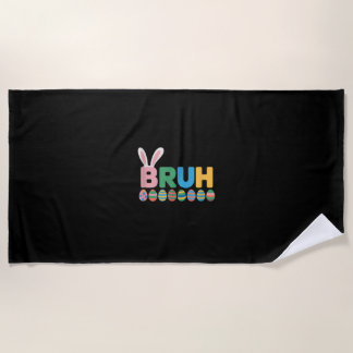 Bruh Easter Bunny Cute Meme For Kids _12 Beach Towel