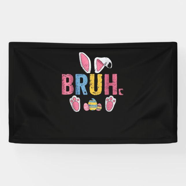 Bruh Easter Bunny Cute Meme For Kids _7 Banner (Horizontal)