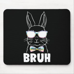 Bruh Easter Day Funny Rabbit Bunny Face Gles Easte Mouse Mat
