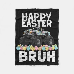 Bruh Easter Day Rabbit Bunny Happy Easter Monster Fleece Blanket