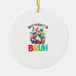 Bruh Easter Eggs Teens Boys Kids Easter Bunny East Ceramic Tree Decoration