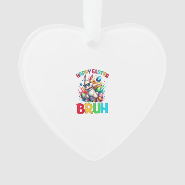 Bruh Easter Eggs Teens Boys Kids Easter Bunny East Ornament (Front)