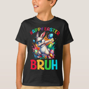 Bruh Easter Eggs Teens Boys Kids Easter Bunny East T-Shirt