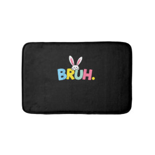 Bruh Easter for Teen Boys Kids Funny Happy Easter Bath Mat