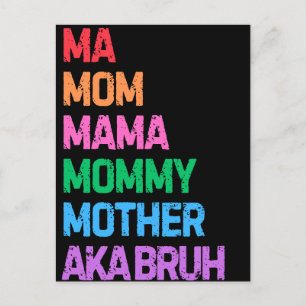 Bruh formerly known as mum mother's day mummy gift postcard