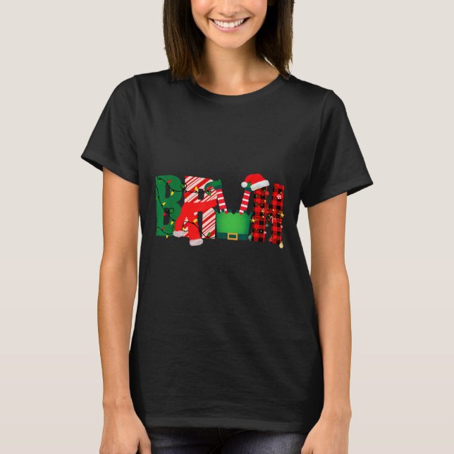 Bruh Funny Christmas For Kids Boys Bruh Xmas Light T-Shirt (Front)