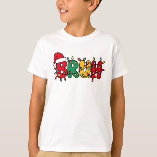 Bruh Funny Saying Bro Teens Boys Kids Christmas T-Shirt