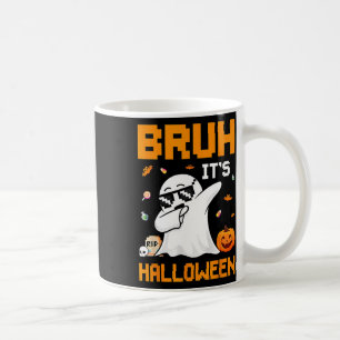 Bruh Ghost Halloween Cute Ghost Trick Or Treat Can Coffee Mug