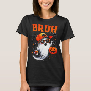 Bruh Ghost Halloween Cute Ghost Trick Or Treat Can T-Shirt