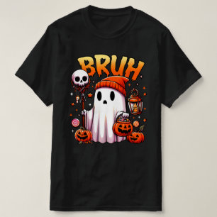 Bruh Ghost Halloween Cute Ghost Trick Or Treat T-Shirt