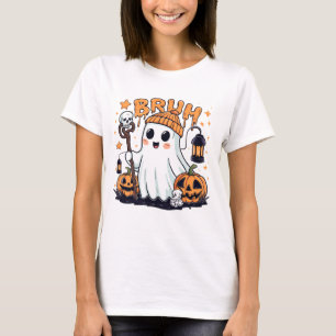 Bruh Ghost Halloween Spooky T-shirt