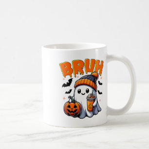 Bruh Ghost Halloween Trick Or Treat Candy Cute Gho Coffee Mug