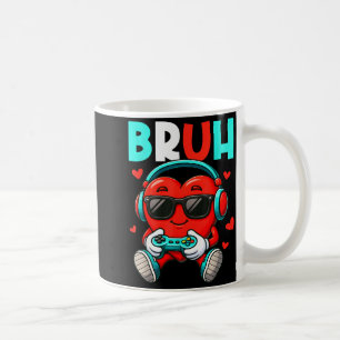 Bruh Heart Gamer Video Gaming Controller Valentine Coffee Mug