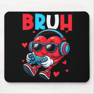 Bruh Heart Gamer Video Gaming Controller Valentine Mouse Mat