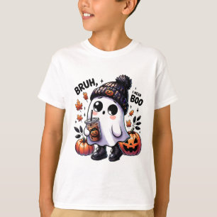 Bruh I Mean Boo Funny Ghost Jack O Lantern Coffee T-Shirt