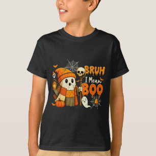 Bruh I Mean Boo Soky Ghost Costume Funny Trick Or T-Shirt