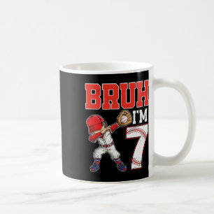 Bruh I'm 7 Dabbing Sell 7th Birthday Party Kids Coffee Mug
