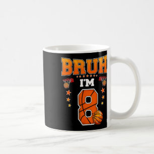 Bruh I'm 8 Year Old Ller Sketll 8th Birthday Boy F Coffee Mug