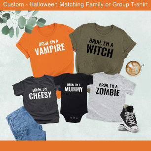 Bruh i'm a Mummy Funny Halloween Matching Group T-Shirt