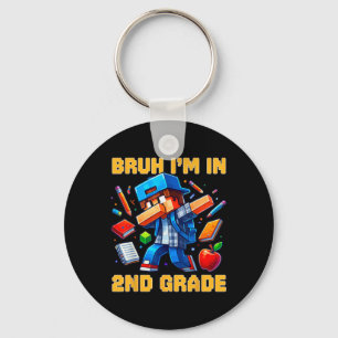 Bruh I'm In 2nd Grade Dabbing Boys Kids Gamer Ck T Key Ring