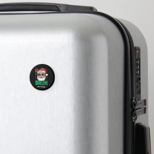 Bruh It’s Christmas Retro Santa Meme Funny Xmas  Magnet