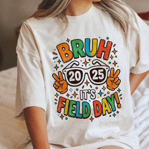 Bruh It'S Field Day 2025 Retro Vibes Tri-Blend Shirt