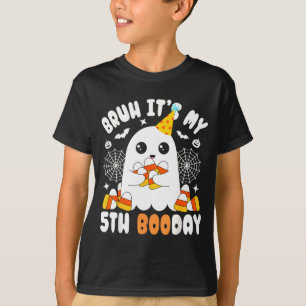 Bruh Its My 5th Boo Day, Funny Halloween Ghost Bir T-Shirt