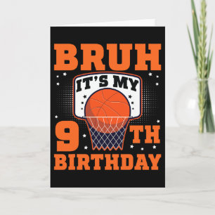 Bruh It's My 9th Birthday Sketll 9 Year Old Player Card